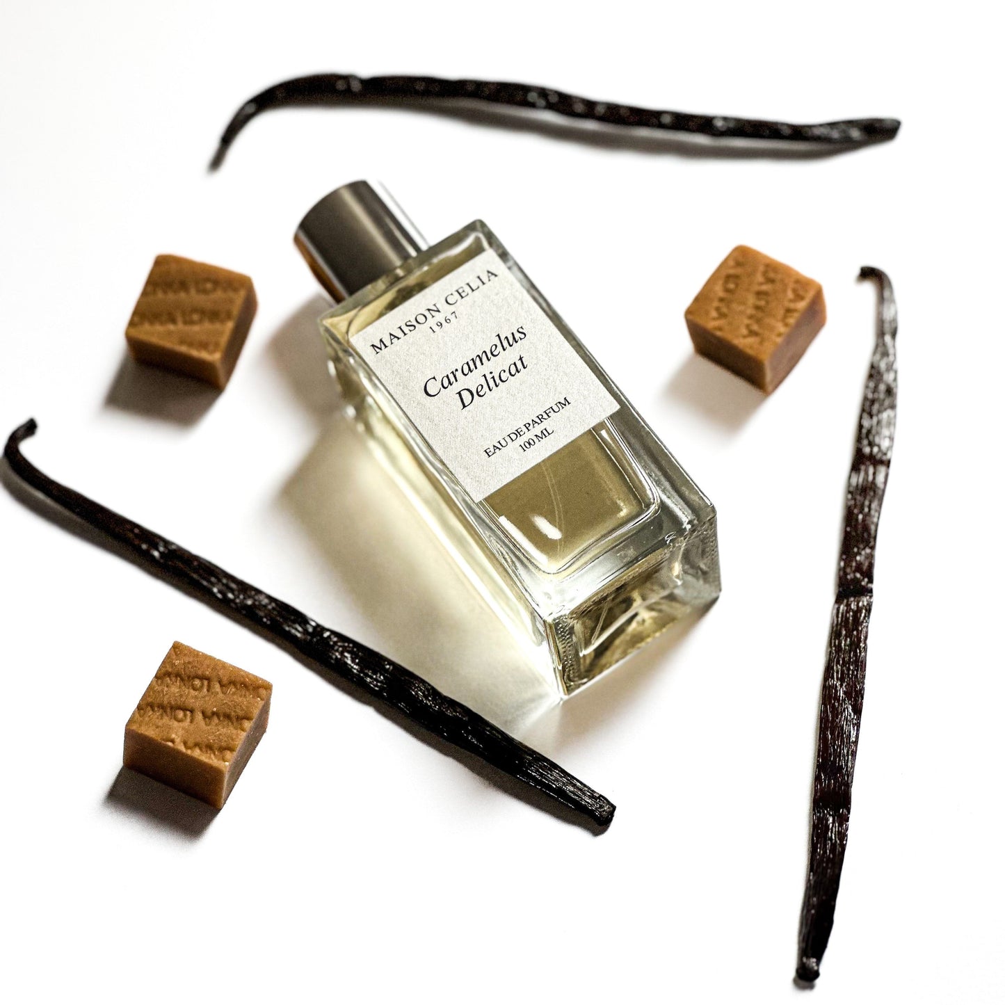Caramelus Delicat Eau de Parfum. Una fragancia dulce gourmand de Maison Celia.