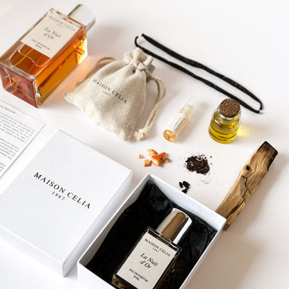 La Nuit d'Or Eau de Parfum de MAISON CELIA. Un perfume con notas olfativas envolventes