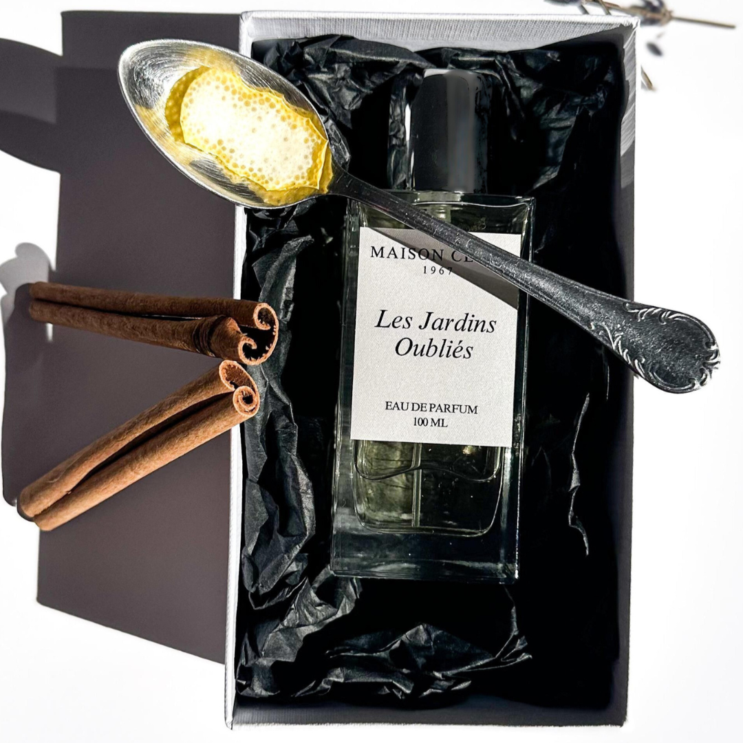 Les Jardins Oubliés Eau de Parfum de Maison Celia. Una fragancia con limón, lavanda y canela