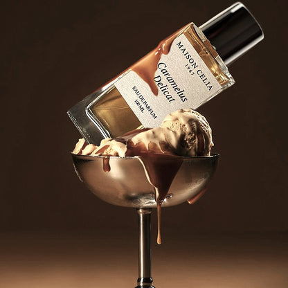Caramelus Delicat de MAISON CELIA en copa de helado de caramelo y vainilla