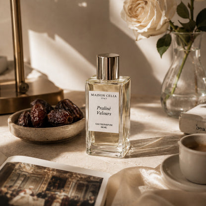 Praliné Velours Eau de Parfum de Maison Celia aspiracional y emocional