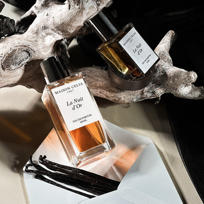 La Nuit d'Or Eau de Parfum de Maison Celia elegante